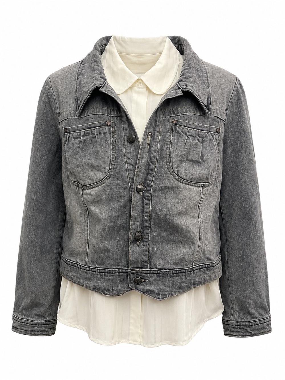 100% Cotton Carol’s Denim Gray Jacket 3XL woman’s